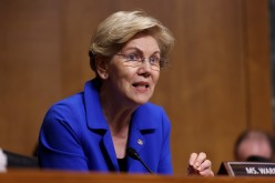 U.S. Senator Elizabeth Warren (D-MA) speaks during a Senate Finance Committee hearing on the IRS budget request on Capitol Hill in Washington U.S.