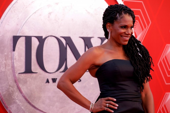 Audra McDonald poses on the red carpet as she arrives for the 74th Annual Tony Awards in New York, U.S.,