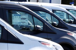 Vehicles for sale are seen at Serramonte Ford in Colma, California, U.S.