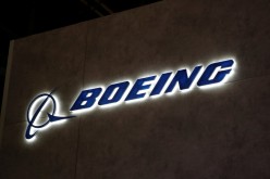 A Boeing logo is pictured during the European Business Aviation Convention & Exhibition (EBACE) at Geneva Airport, Switzerland