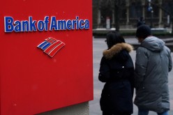 A Bank of America logo is pictured in the Manhattan borough of New York City, New York, U.S.,