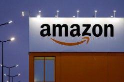 The logo of Amazon in Lauwin-Planque, northern France,