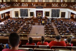 Attendees look on as the Texas House of Representatives convenes a third special legislative session for controversial legislative items at the State Capitol in Austin, Texas, U.S.