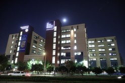 A view shows the exterior of the University of California Irvine Douglas Hospital, after it was announced that former U.S. President Bill Clinton has been admitted to the UCI Medical Center, in Orange, California,