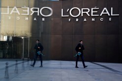The logo of French cosmetics group L'Oreal in the western Paris suburb of Levallois-Perret, France,