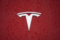 A Tesla logo is seen at the Tesla Shanghai Gigafactory in Shanghai, China