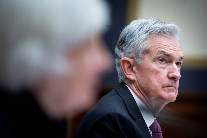Federal Reserve Chair Jerome Powell attends the House Financial Services Committee hearing on Capitol Hill in Washington, U.S.,