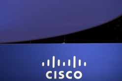 The Cisco Systems logo is seen as part of a display at the Microsoft Ignite technology conference in Chicago, Illinois, U.S.