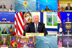 U.S. President Joe Biden speaks during the virtual ASEAN U.S. Summit, hosted by ASEAN Summit Brunei, in Bandar Seri Begawan, Brunei