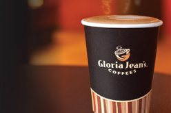 Gloria Jean's takeaway coffee cup.