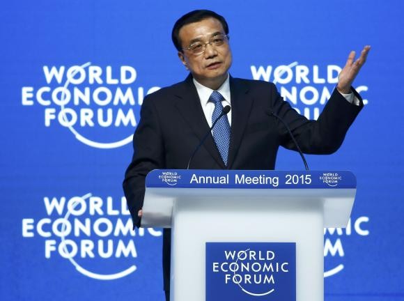 Chinese Premier Li Keqiang speaks during The Global Impact of China's Economic Transformation event. 