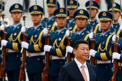 Chinse President Xi Jingping during a military parade.