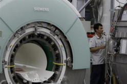 A worker at Siemens MR Center in China.