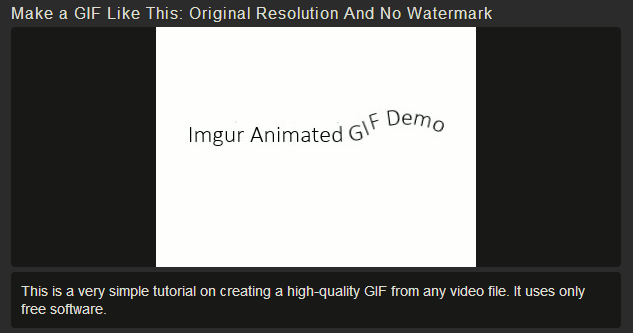 Imgur VIdeo to GIF Tool