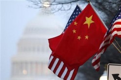 The People's Republic of China flag and the U.S. flag in Washington, D.C.