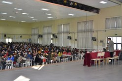 Sexologist Fang Gang gives a lecture on sex education to educators in Shandong.