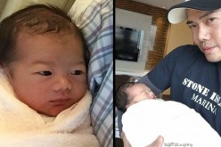 Proud father Michael Tse posts photos of him with his newborn child over Sina Weibo.