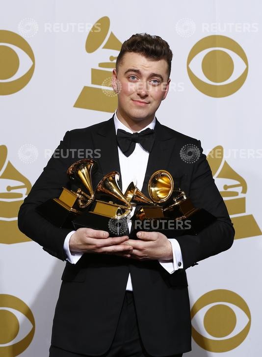 Sam Smith wins at the 2015 Grammys but Beck prevents a 4-award sweep
