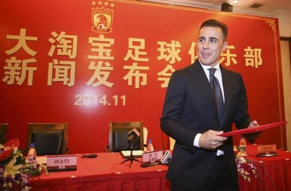 Former Italian soccer player Fabio Cannavaro is the new coach of Guangzhou Evergrande Taobao Football Club.