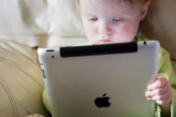 Toddlers using tablets