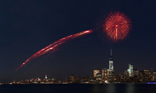 Part of the "Fantastic Art China" cultural show in New York was a spectacular fireworks display.