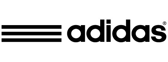 Logo of German shoe company, Adidas.