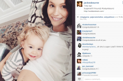 Jack Osbourne's wife Lisa Stelly and first-born child Pearl 