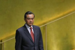 Chinese Foreign Minister Wang Yi before addressing the 69th United Nations General Assembly in 2014.