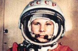 Russian Cosmonaut Yuri Gagarin, the first human in space