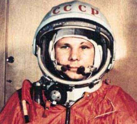 Russian Cosmonaut Yuri Gagarin, the first human in space