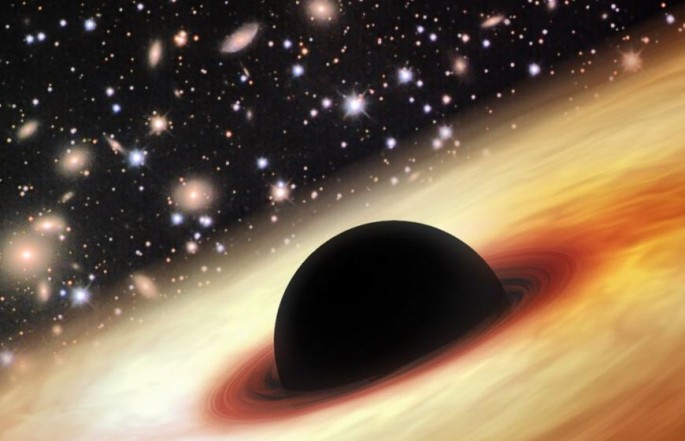 Quasar with a supermassive black hole (artist's concept)