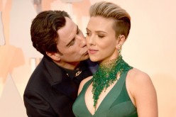 Scarlett Johansson and John Travolta at the 2015 Oscars.