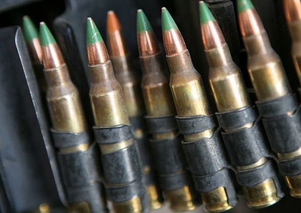 5.56 mm M855 green tip rounds.