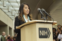 Nina Pham during the NIH news conferences in October 2014.
