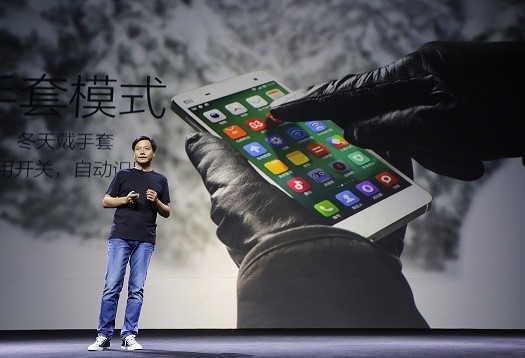 Lei Jun, Xiaomi founder and chief executive officer, at the launching ceremony of Xiaomi Phone 4 in Beijing last year.
