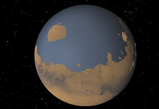 The ancient ocean on Mars