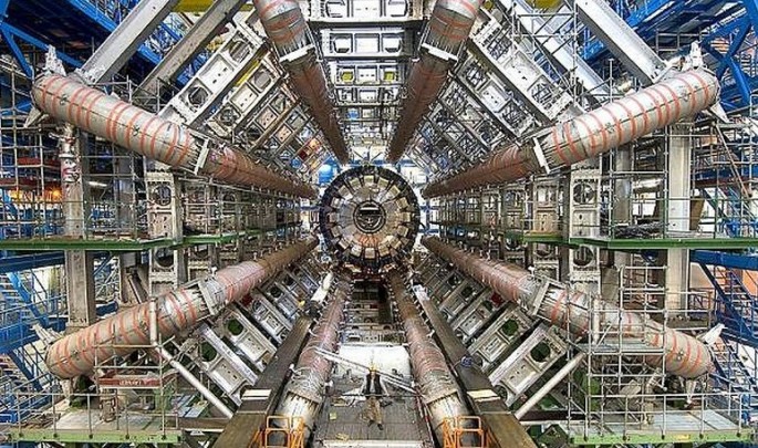 Scientists working at the Large Hadron Collider reported signs of a possible new subatomic particle