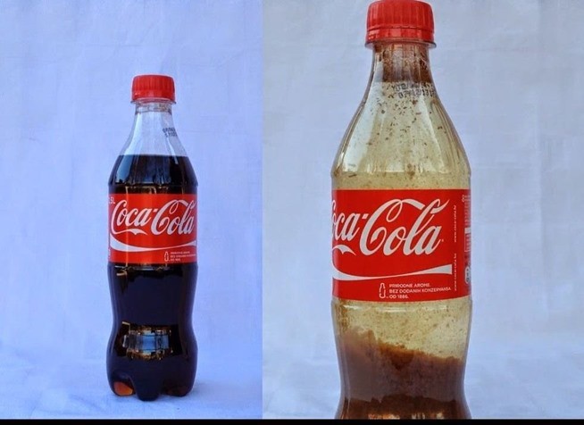 Coca-Cola and milk milxture