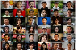 A composite image shows 36 people, one person born each year that China's one-child policy has been in place, made from a series of portraits shot in Shanghai. 