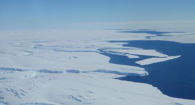 Part of the rapidly melting Totten Glacier in Antarctica