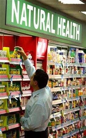 Store display of herbal supplements 