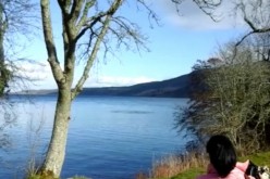 Ripples in the water following alleged sighting of the Loch Ness Monster