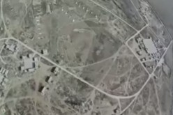 Image from a video taken by an ISIS drone flying over Syria.