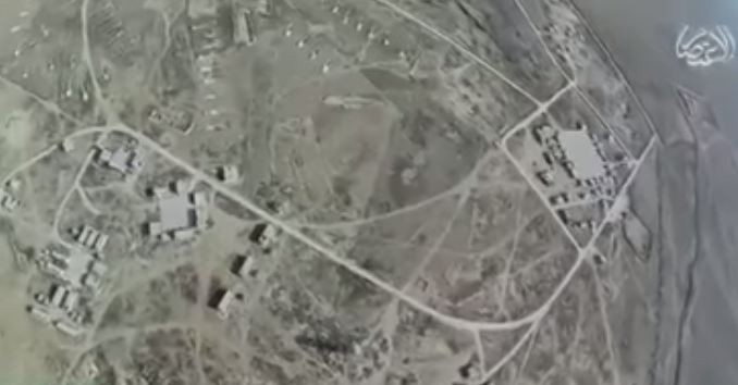 Image from a video taken by an ISIS drone flying over Syria.