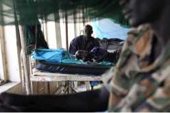 A child sick with malaria