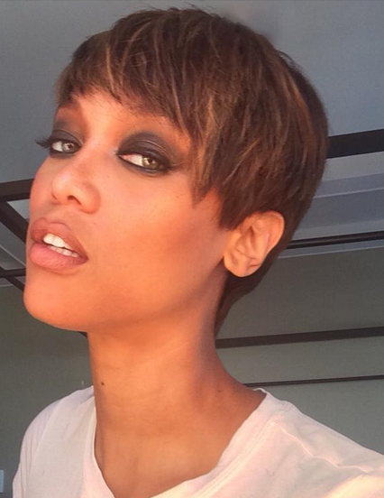 "America's Next Top Model" creator Tyra Banks shared a selfie of herself in pixie cut.