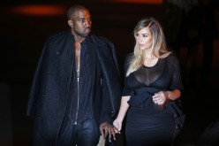 U.S. musician Kanye West and companion Kim Kardashian 