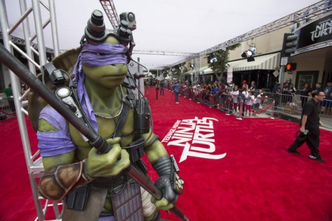  A life-size model of the character 'Donatello' from Teenage Mutant Ninja Turtles