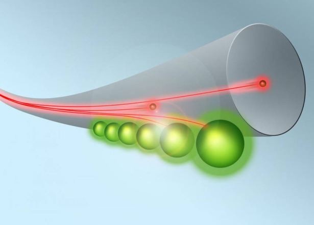 Coupled cesium atoms absorb light to slow down the speed of light