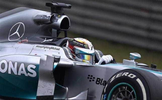 Award-winning British racer Lewis Hamilton drives a Mercedes Formula One during last year's Chinese Grand Prix.